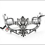 Crystal Masquerade Mask Metal Filigree Laser Cut Venetian Masquerade Mask w/ Rhinestones NEW thumbnail-1