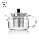 SAMADOYO High Quality Heat-resisting Transparent Borosilicate Glass Teapot on sale