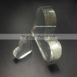 Custom Clear Desktop Heart Shaped Solid Acrylic Paper Weight Block,crystal Glass Heart-shape Desktop Decoration thumbnail-1