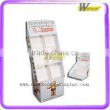 Promotion Supermarket Paper Floor Display Shelf Compartment Stand