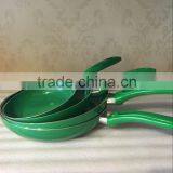 Aluminum Nonstick Pressed /Forged Green Ceramic Coating Colored Frying Pan Pizza Pan Egg Pan thumbnail-3
