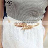 Hot Sales Summer Metal Waist Style Women Belts Vintage Elastic Leaf Design thumbnail-1