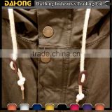 eco-friendly cotton round drawstring cords with leather patch