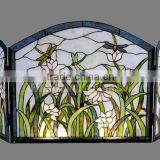 F-8 Dragonfly Style Stained Glass Fireplace Tiffany Windows Stained Glass Panel Wholesale Tiffany Glass Mosaic thumbnail-2