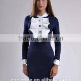 Latest Women New Dress Design Wholesale Fashion Ruffle Career Dresses thumbnail-2