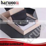 Square Fancy Leather Black Paper Gift Boxes