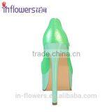 Peeptoe Patent Leather Ankle Strap Custom Design Fancy Ladies Shoes thumbnail-5