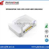 GPON Onu 4 Lan With Wifi Fiber Optic Equipment FTTH ONT Compatible With Huawei ZTE