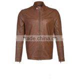 slim fit men leather jacket