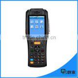 IP65 PDA3505 3G wifi 1D barcode scanner handheld android pos terminal with printer