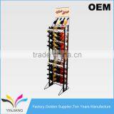 Supermarket Supply Metal Flooring 40 Bottle Wine Tower Stack for Wine Glass Holder thumbnail-1