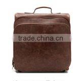 2016 Hot Selling Mens Leather Rolling Duffel Suitcase Bag for Short Traveling thumbnail-1