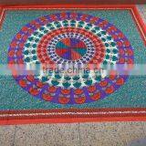 Round Mandala Peocock Prints Bedthrows thumbnail-2