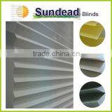 bottom up polyester yarn pleated blinds plissee No cord, safety for kids