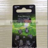 Mercury free 1.4V A312 PR41 Zinc air Hearing Aid Batteries/Eunicell