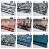 Jiufan Textile Good Quality Printing Polyester Spandex Roma /Ponte Roma Stretch Lycra Knitted Fabric For Garment Shaoxing