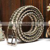 Colorful high quality military hunting equipment elastic survival military safety belt