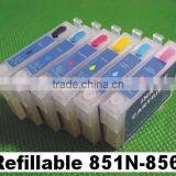 (RCE851N-856N) Refillable Refill Ink Cartridge for Epson T0851n-T0856n 851n 85n BK/C/M/Y/LC/LM Stylus Photo 1390/T60 thumbnail-1