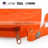 Eco-friendly Rose Embossed Silicone Coin Wallet / Coin Purse Key Word With Zipper thumbnail-5