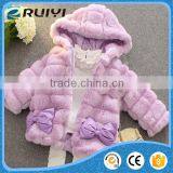 Girls Cheap Winter Fur Hoodie Red Fur Hoodie Kids thumbnail-2