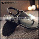 New Womens T-Strap Flat Flip Flop Monogrammed Sandals thumbnail-3