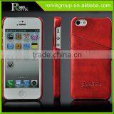 Premium PU Leather Surface Coated Non Slip Slim Fit PC Back Hard Case Cover for IPhone SE 5S 5 thumbnail-5