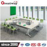 Popular White Powder Coating Folding Steel Table Frame for Meeting Folding Table thumbnail-2
