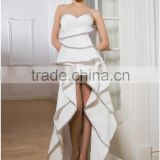 (MY0211) MARRY YOU New Collection Sexy Sweetheart Ruffle Taffeta Short Front Long Back Wedding Dress