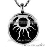 Round Enamel 316l Stainless Steel Sun Cremation Keepsake Jewelry