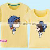 2016 Fashion Wholesale Custom High Quality 100% Cotton Cartoon Print Couple T-shirt Family China Supplier thumbnail-1