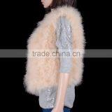 Women's Coat Real Ostrich Feather Vest Stylish Women's Ostrich Vest KZ150121 thumbnail-2
