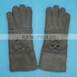 Hand Made Leather Mitten Fur Skin Double Face Fur /leather Gloves,KZ140034 thumbnail-3