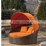 P.E Rattan Luxury Sunbed With Capony - Poly Rattan Wicker Sunbed Patio Furniture thumbnail-2
