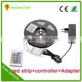 aliabba hot selling best quality ce rohs smd 5050 rgb led strip kit+power supply+44 key remote controller