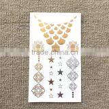 Wholesale Gold Silver Color Metallic Tattoo Temporary Gold Hair and Body Tattoo Sticker Factory thumbnail-3
