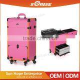 Premium Professional PVC Rolling Makeup Case With Cosmetic Drawer thumbnail-6