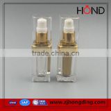 wholesale acrylic bottle gold 15ml 30ml square bottles luxury cosmetic bottles plastic cream lotion bottle