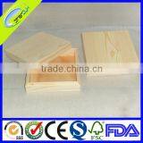 Small Wooden Boxes, Unfinished, Hinged Lid, With Clasp thumbnail-1