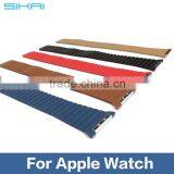 2016 New Fashion 100% Genuine Leather 38mm 42mm Quilted Strap For Apple Watch Band thumbnail-1