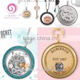 22mm Floating Locket Plates for Glass Memory Lockets thumbnail-1