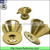 Reusable Eco-friendly Cone Shaped Stainless Steel Coated Gold Coffee Filter/dripper thumbnail-4