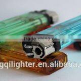 Plastic Eight Angel Black Head Transparent Refillable Flint Lighter thumbnail-5