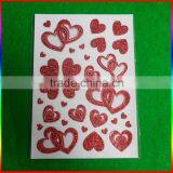 Glitter Powder Red Heart Stickers thumbnail-1