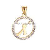 Fahshion Stainless Steel Jewelry Gold 18k Plating Letters Pendant Necklace thumbnail-2