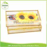 Small Brass Bound Glass Case - Trinkets Precious Things Display Crafts Photo USB Jewelry Packing Custom Magnetic Box With Lock thumbnail-6