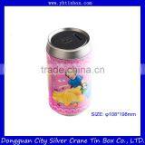 Round Tin Can Money Storage Box