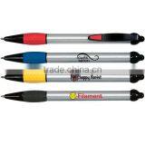 Blazer Pen Plastic Ballpoint Pen With Colorful Rubber Grip thumbnail-1