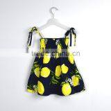 New Summer Baby Girl's Dress Fashion Print Fruit Lemon Pineapple Design Kids Dresses Child Clothing thumbnail-3