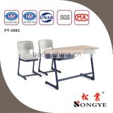 Durable and moden double desk chair , school classroom table chair for students