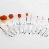 10pcs Oval Make up Brush Cosmetic, Tooth Brush Make up Set thumbnail-4